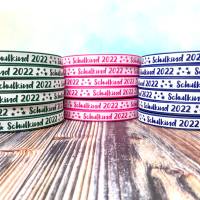 Webband Schulkind 2022 in pink für Schultüten und Einschulungsgeschenke  17 mm breit Bild 6