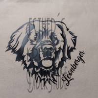 Baumwolltasche, Beutel, Einkaufstasche, Einkaufsbeute "Leonberger, Hund, Hundefreund, Hundenarr" Bild 1