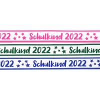 Webband Schulkind 2022 in grün für Schultüten und Einschulungsgeschenke  17 mm breit Bild 5