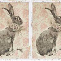 Bastelpapier - Decoupage-Papier - A4 - Softpapier - Vintage - Shabby - Hase - Ostern - Vintage Rabbit - 12992 Bild 2