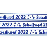 Webband Schulkind 2022 in blau für Schultüten und Einschulungsgeschenke  17 mm breit Bild 2
