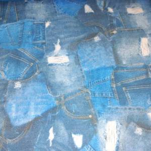 15,90 Euro/m     Toller Sweat in jeans-optik Bild 1