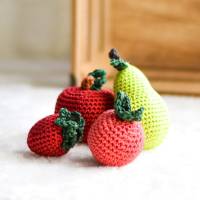 einzelne gehäkelte Obst- und Gemüsesorten für den Kaufmannsladen oder die Spielküche Bild 1