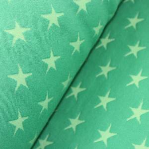 13,90 Euro/m   Sternenbündchen in grün, Jacquard-Bündchen Bild 1