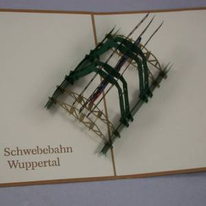 3 D Klappkarte Wuppertal Schwebebahn Bild 2