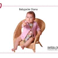 Strickanleitung für die Babyjacke Diana mit edlem Lochmuster in den Größen 50 bis 80 Bild 1
