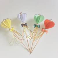 Blumenstecker Origami Papierherzen Kugeln 3 D, 21 cm, Frühling Ostern Muttertag, 4 verschiedene Farben Bild 2