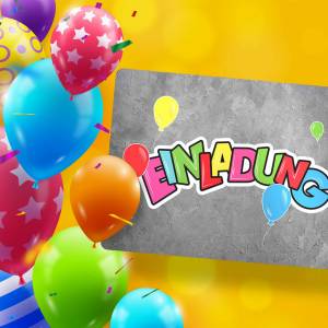 Einladungskarten Luftballons Graffiti, 12 Einladungen zum Geburtstag, Graffiti Ballon, neutrale Einladung Party Bild 2