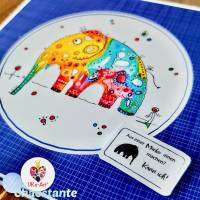 Digi-Stamps Elefant Gisela, DIY basteln Scrapbook Karten Bild 5