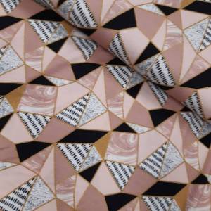 14,50 Euro/m   Toller Viskose Stoff mit Dreiecken, geometrisches Muster Bild 2