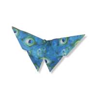 Set 5 Origami  3D Schmetterlinge, Pfauenauge, Papier Deko, blau türkis Bild 2