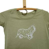 Nacktmull, fair gehandelte Biobaumwolle, T-Shirt Frauen, helles oliv Bild 3