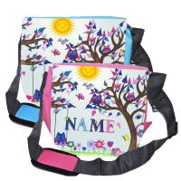 Kindergarten Rucksack oder Tasche Motiv Eule mit Name / Personalisierbar / Blau / Rosa Bild 4