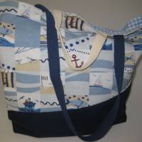 Stofftasche Urlaub aus Baumwolle mit vier Henkeln Bild 1
