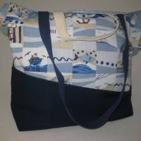 Stofftasche Urlaub aus Baumwolle mit vier Henkeln Bild 4