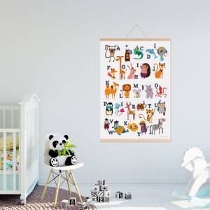 ABC Poster Kinder, Erste Buchstaben, XXL Kinderposter Kinderzimmer, Tier ABC Poster, Alphabet Lernposter für Kindergarte Bild 7