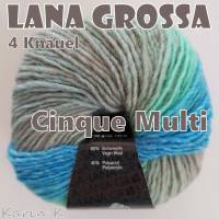 4 Knäuel 200 Gramm Cinque Multi von Lana Grossa in traumhaft schönen Farbverläufen Farbe 012 Partie 2943 Bild 2