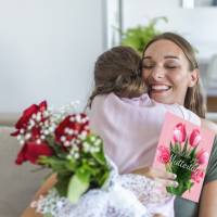 Muttertag Karte, Grußkarte Muttertag, Muttertagskarte mit rosa Tulpen, Glückwunschkarte Muttertag für die beste Mama der Bild 3