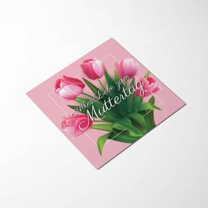 Muttertag Karte, Grußkarte Muttertag, Muttertagskarte mit rosa Tulpen, Glückwunschkarte Muttertag für die beste Mama der Bild 7