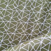 Baumwollstoff grafischer Druck, oliv, khaki, grün,Breite 1,50 m Bild 4