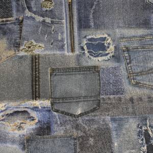 12,90 Euro/mToller Canvas-Deko-Stoff mit Jeansmuster, Jeans Bild 2