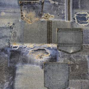 12,90 Euro/mToller Canvas-Deko-Stoff mit Jeansmuster, Jeans Bild 3