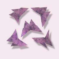 Set 5 Origami  3D Schmetterlinge, Papier Deko, lila floral Bild 1