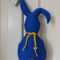 Friedens-Oster-Hase, blau/gelb mit Friedenstaube Bild 7