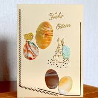 Zauberhafte Osterkarte als Unikat mit Encaustic-Malerei Bild 1