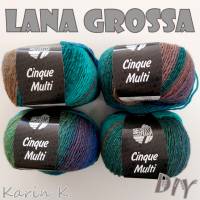 4 Knäuel 200 Gramm Cinque Multi von Lana Grossa in traumhaft schönen Farbverläufen Farbe 008 Partie 4423 Bild 10