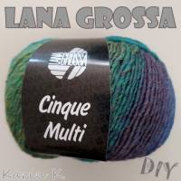 4 Knäuel 200 Gramm Cinque Multi von Lana Grossa in traumhaft schönen Farbverläufen Farbe 008 Partie 4423 Bild 2