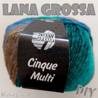 4 Knäuel 200 Gramm Cinque Multi von Lana Grossa in traumhaft schönen Farbverläufen Farbe 008 Partie 4423 Bild 5