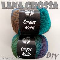 4 Knäuel 200 Gramm Cinque Multi von Lana Grossa in traumhaft schönen Farbverläufen Farbe 008 Partie 4423 Bild 6