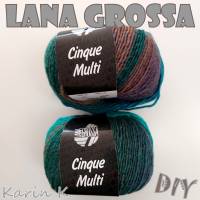 4 Knäuel 200 Gramm Cinque Multi von Lana Grossa in traumhaft schönen Farbverläufen Farbe 008 Partie 4423 Bild 7