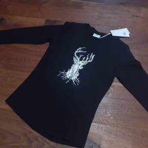 Damen Langarm Shirt mit reflektierendem Motiv, 100% Bio Baumwolle, Nature, Tiermotiv Bild 5