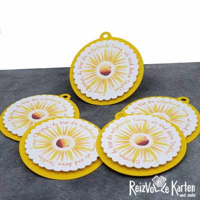 Anhänger Gastgeschenke Sonne