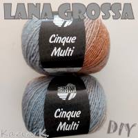 6 Knäuel 300 Gramm Cinque Multi von Lana Grossa in traumhaft schönen Farbverläufen Farbe 019 Partie 2946 Bild 8