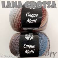 6 Knäuel 300 Gramm Cinque Multi von Lana Grossa in traumhaft schönen Farbverläufen Farbe 019 Partie 2946 Bild 9