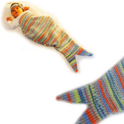 Strickanleitung für den Mermaidstrampelsack, onesize von ca. 0-3 Monate