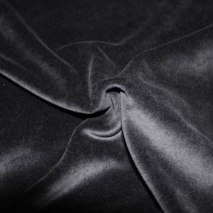14,50 Euro/m   Toller uni-Nicki, kuschelig weich, schwarz Bild 1
