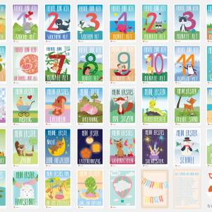 Baby Meilensteinkarten, Baby Karten - handmade - kleines Geschenk zur Geburt, Milestone Cards DEUTSCH für Babys (Mädchen Bild 5