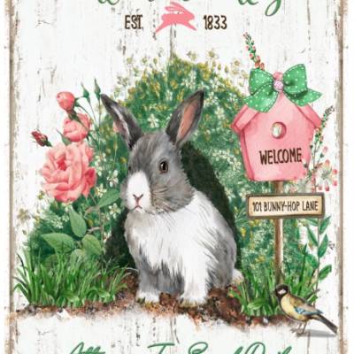 Bastelpapier - Decoupage-Papier - A4 - Softpapier - Vintage - Shabby - Hase - Bunny - Cottontail Cottage - Ostern -12944