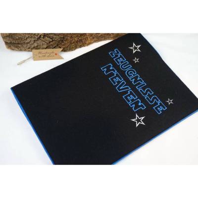 Personalisierte Zeugnismappe Filz A4 im Star Wars Stil – Geschenk zur Einschulung