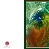 Kunst–Doppelkarte - „Blüte in der Natur“ - bewusst ohne Textvorgabe - Design  Ulrike Kröll. Bild 2