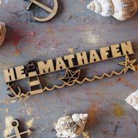 as-Herzwerk | HEIMATHAFEN | 3D Schriftzug Holz Tischdeko Geschenk für Freunde und Familie 20cm Bild 1