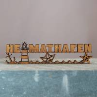 as-Herzwerk | HEIMATHAFEN | 3D Schriftzug Holz Tischdeko Geschenk für Freunde und Familie 20cm Bild 4