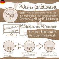 Einladungskarte Kinder Geburtstag | DIY Druckbar | Texte editierbar| Fuchs Wald Tiere | Kinderzimmer Poster | Bild 8