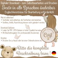 Einladungskarte Kinder Geburtstag | DIY Druckbar | Texte editierbar| Fuchs Wald Tiere | Kinderzimmer Poster | Bild 9