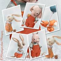 Babyzimmer Bilder [A3] Kinder-Zimmer-Bild Tiere Hasen Poster  | Fluffy Hugs Bild 3