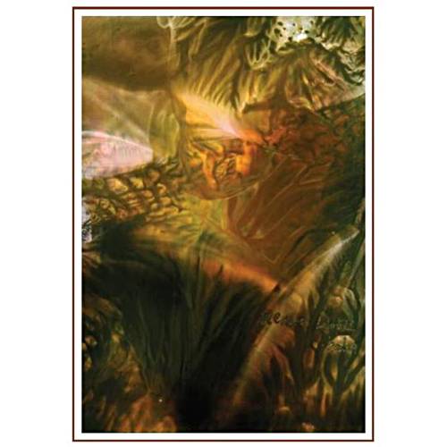 Kunst–Doppelkarte - „Abendstimmung in den Wäldern“ - bewusst ohne Textvorgabe - Design Ulrike Kröll.